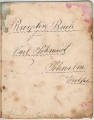 Titelblatt eines Rezeptbuches aus der Lehrzeit von Karl Julius Schmidt, Schwelm 1887-1888
